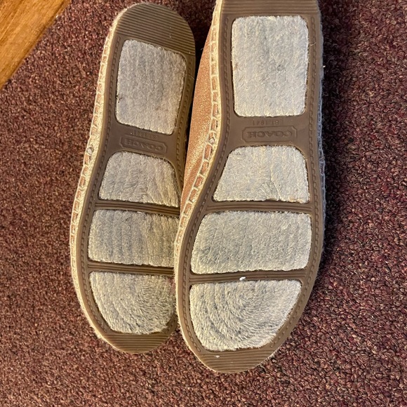 Gold and blue coach sneakers sz 6 - Picture 4 of 13